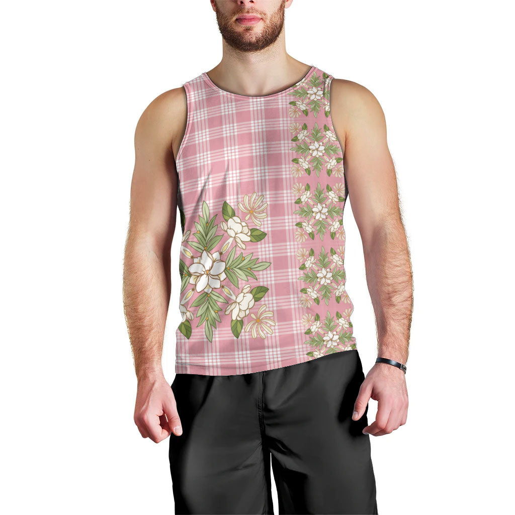Akala Hamele Hawai'i Palaka Squares Maile Leaf Men Tank Top Flowers Hawaiian Quilt Patterns