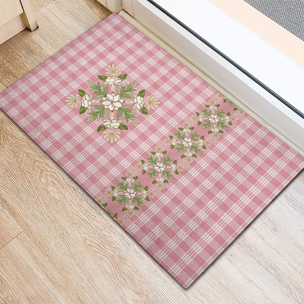 Akala Hamele Hawai'i Palaka Squares Maile Leaf Rubber Doormat Flowers Hawaiian Quilt Patterns