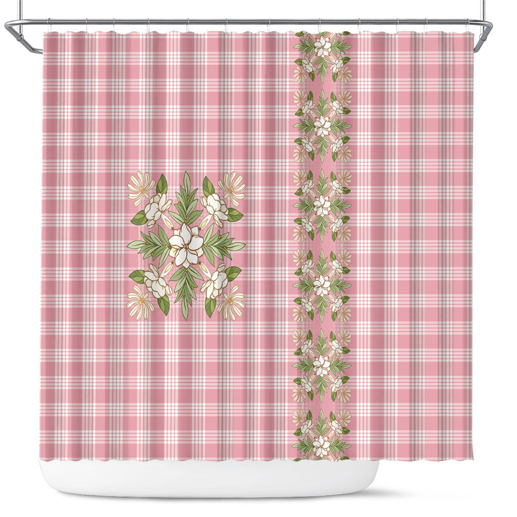 Akala Hamele Hawai'i Palaka Squares Maile Leaf Shower Curtain Flowers Hawaiian Quilt Patterns