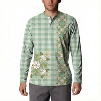 Liko Kukui Hawai'i Palaka Squares Maile Leaf Button Sweatshirt Flowers Hawaiian Quilt Patterns