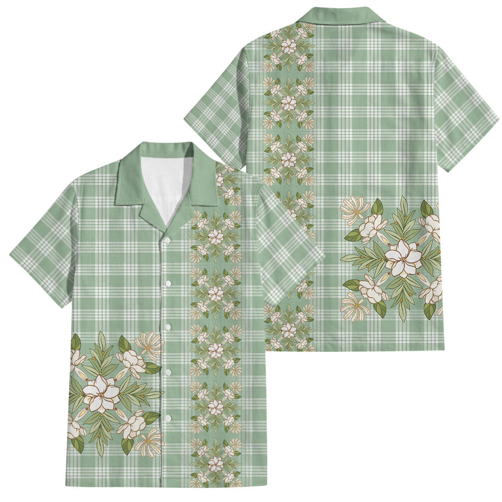 Liko Kukui Hawai'i Palaka Squares Maile Leaf Family Matching Long Sleeve Bodycon Dress and Hawaiian Shirt Flowers Hawaiian Quilt Patterns