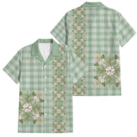 Liko Kukui Hawai'i Palaka Squares Maile Leaf Family Matching Mermaid Dress and Hawaiian Shirt Flowers Hawaiian Quilt Patterns