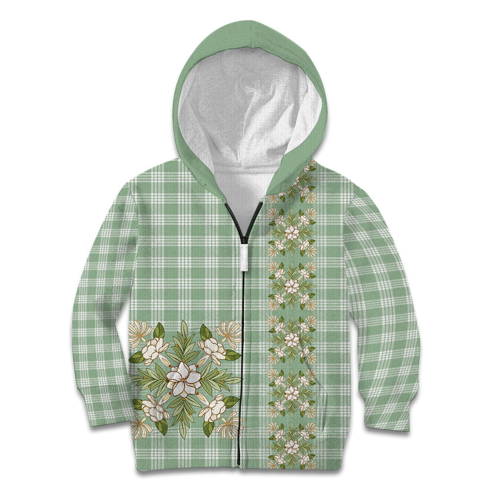 Liko Kukui Hawai'i Palaka Squares Maile Leaf Kid Hoodie Flowers Hawaiian Quilt Patterns
