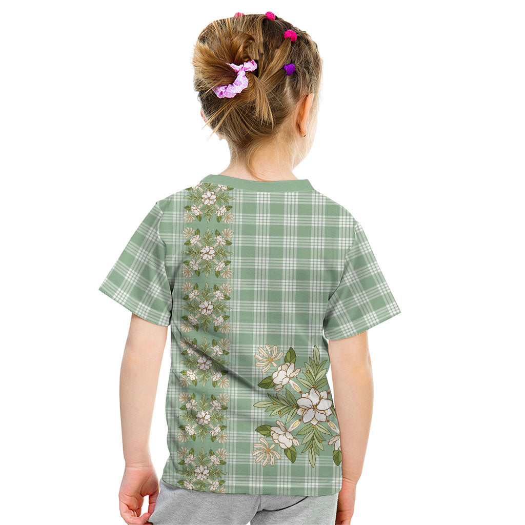 Liko Kukui Hawai'i Palaka Squares Maile Leaf Kid T Shirt Flowers Hawaiian Quilt Patterns