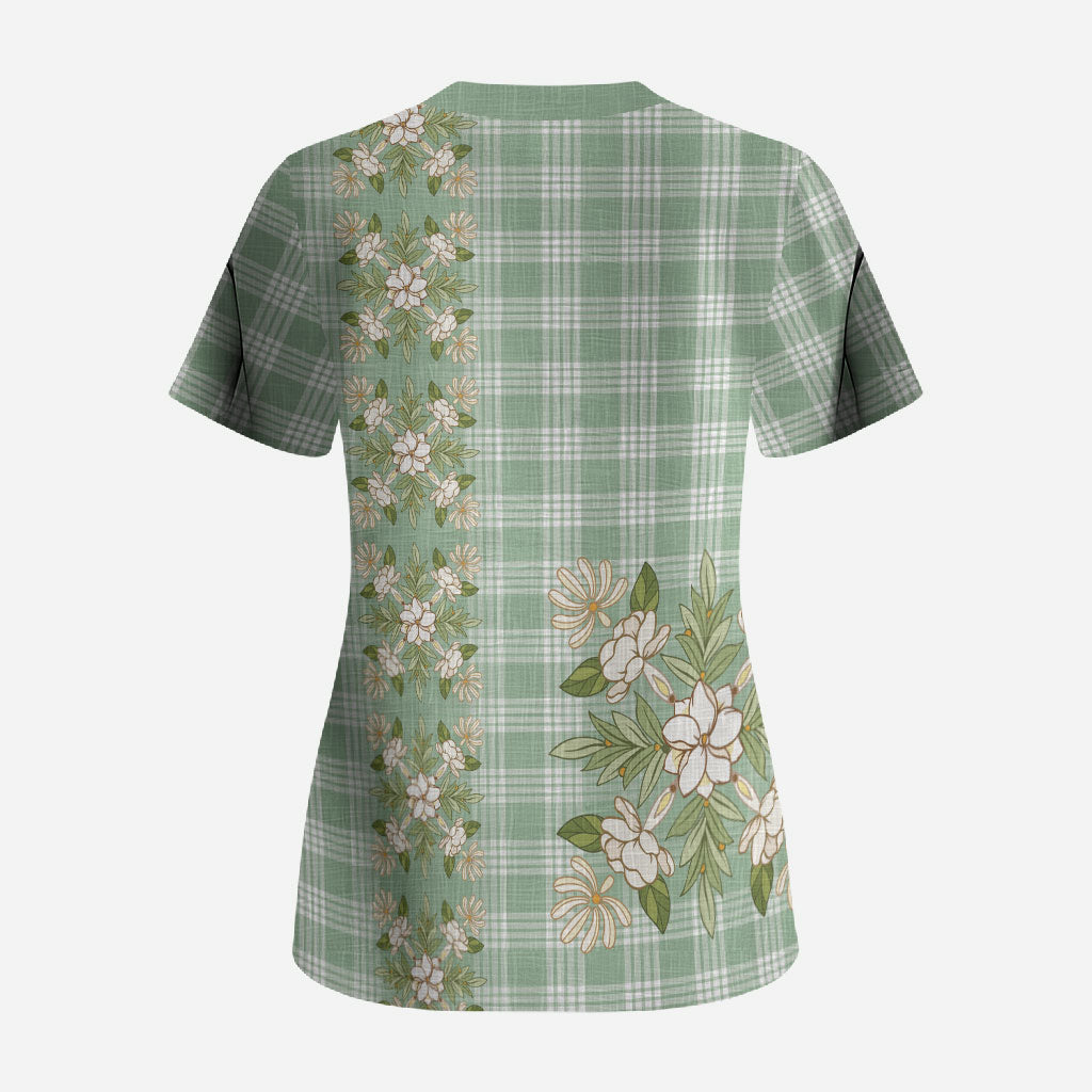 Liko Kukui Hawai'i Palaka Squares Maile Leaf Scrub Top Flowers Hawaiian Quilt Patterns