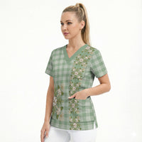 Liko Kukui Hawai'i Palaka Squares Maile Leaf Scrub Top Flowers Hawaiian Quilt Patterns