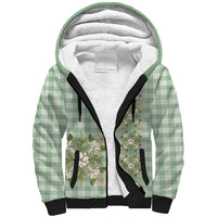 Liko Kukui Hawai'i Palaka Squares Maile Leaf Sherpa Hoodie Flowers Hawaiian Quilt Patterns