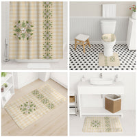 Melemele Ahiahia Hawai'i Palaka Squares Maile Leaf Bathroom Set Flowers Hawaiian Quilt Patterns