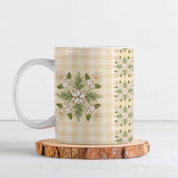 Melemele Ahiahia Hawai'i Palaka Squares Maile Leaf Ceramic Mug Flowers Hawaiian Quilt Patterns