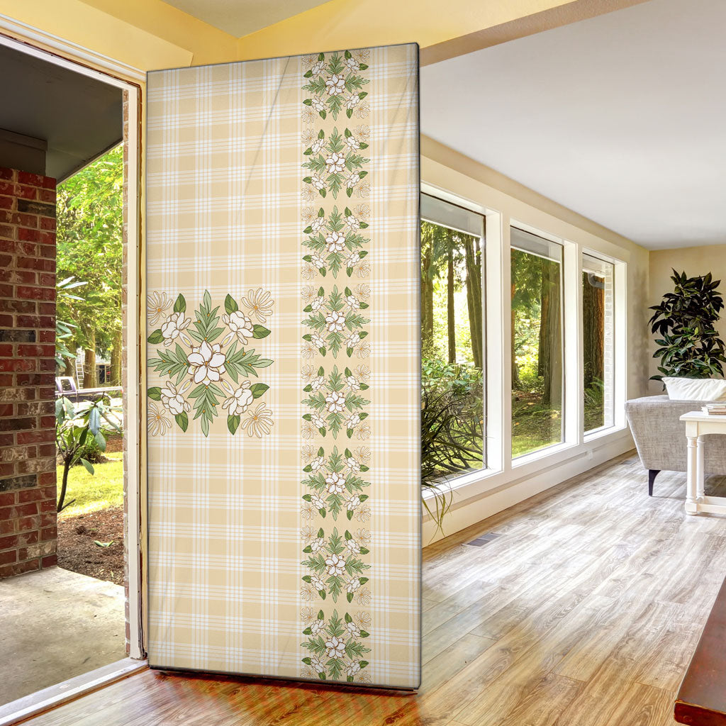 Melemele Ahiahia Hawai'i Palaka Squares Maile Leaf Door Cover Flowers Hawaiian Quilt Patterns