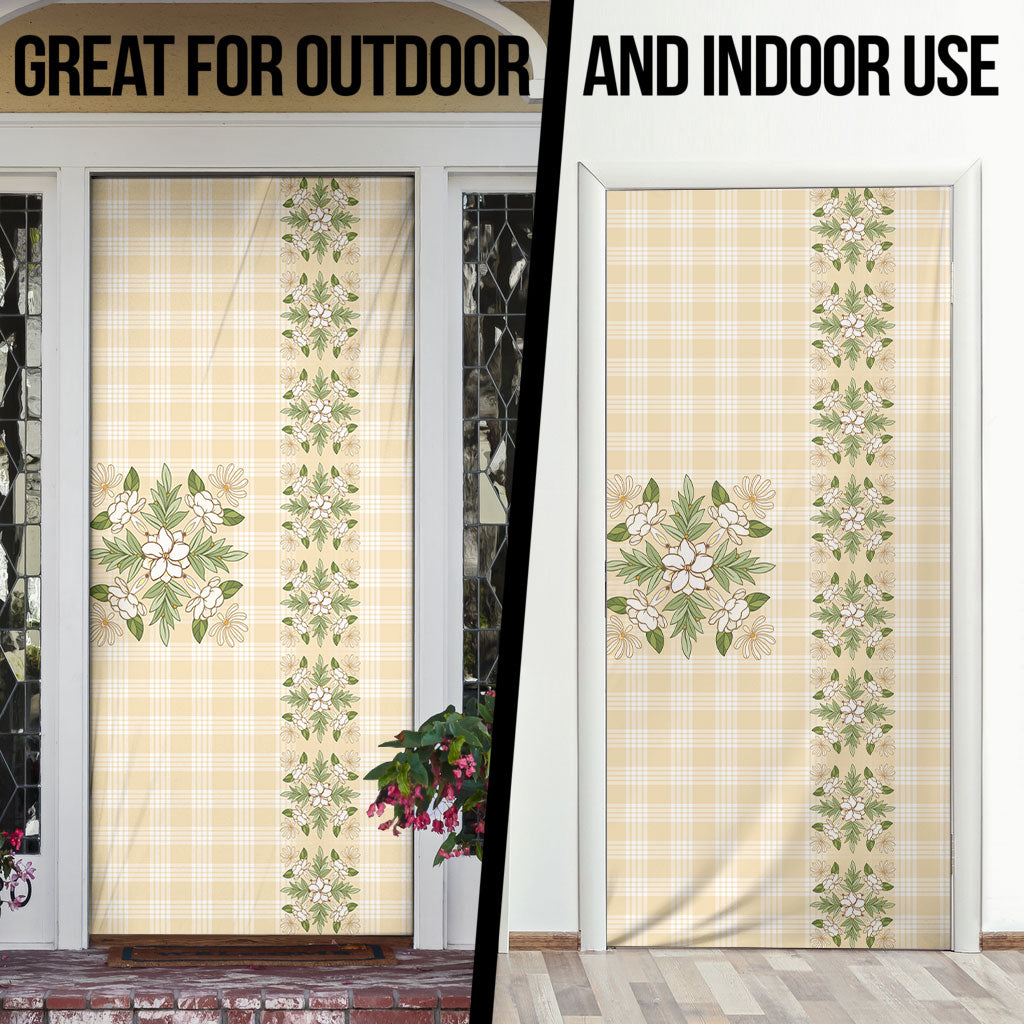 Melemele Ahiahia Hawai'i Palaka Squares Maile Leaf Door Cover Flowers Hawaiian Quilt Patterns