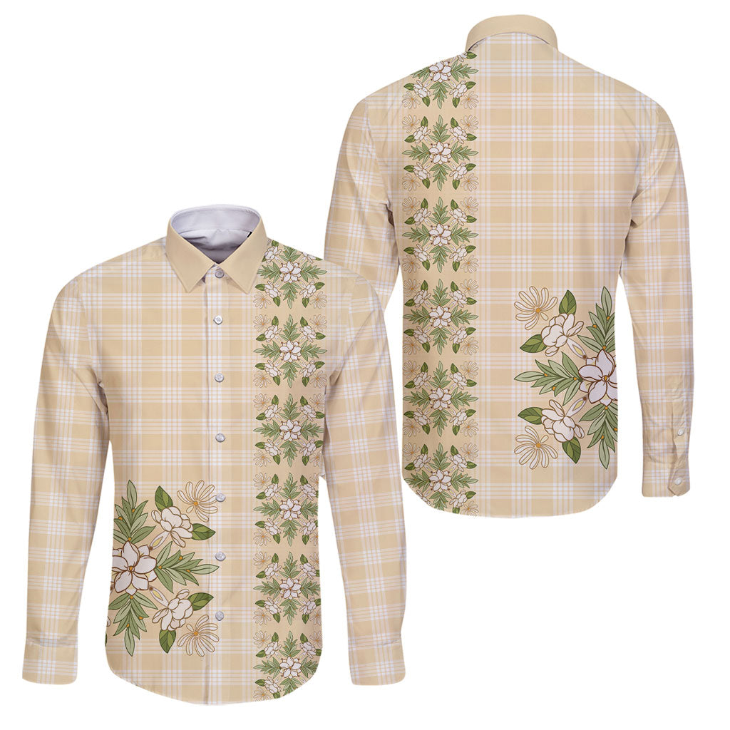 Melemele Ahiahia Hawai'i Palaka Squares Maile Leaf Family Matching Long Sleeve Bodycon Dress and Hawaiian Shirt Flowers Hawaiian Quilt Patterns
