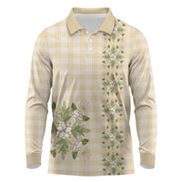 Melemele Ahiahia Hawai'i Palaka Squares Maile Leaf Long Sleeve Polo Shirt Flowers Hawaiian Quilt Patterns