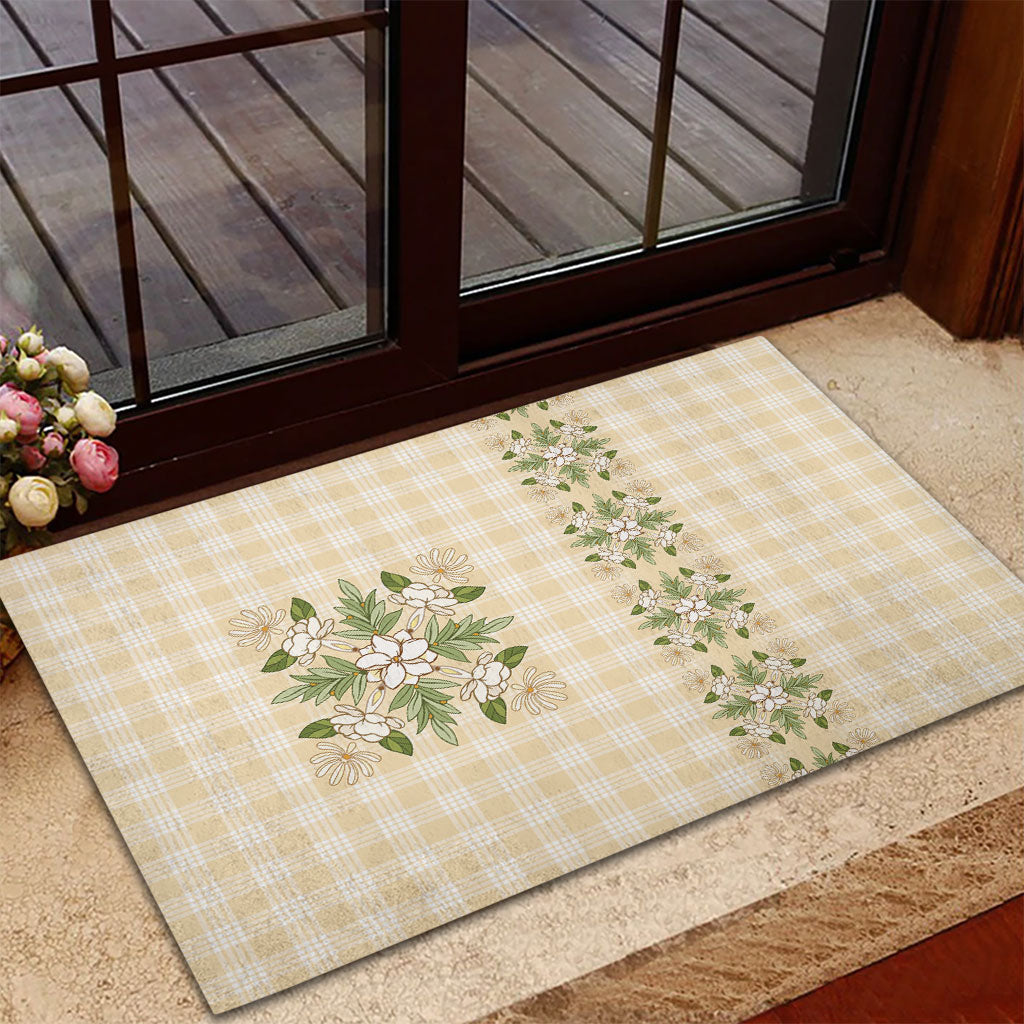Melemele Ahiahia Hawai'i Palaka Squares Maile Leaf Rubber Doormat Flowers Hawaiian Quilt Patterns