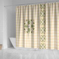 Melemele Ahiahia Hawai'i Palaka Squares Maile Leaf Shower Curtain Flowers Hawaiian Quilt Patterns