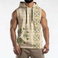 Melemele Ahiahia Hawai'i Palaka Squares Maile Leaf Sleeveless Hoodie Flowers Hawaiian Quilt Patterns