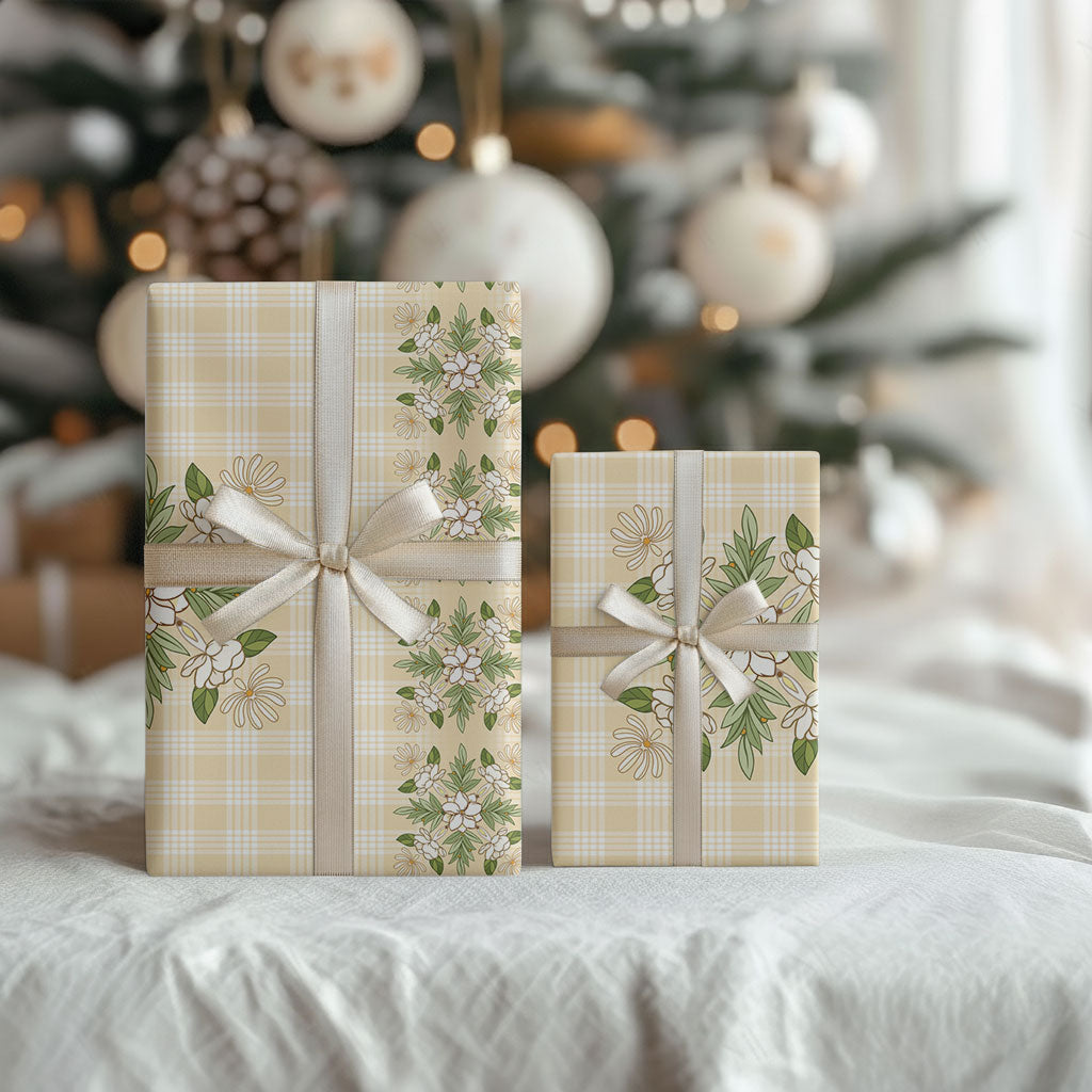 Melemele Ahiahia Hawai'i Palaka Squares Maile Leaf Wrapping Paper Flowers Hawaiian Quilt Patterns