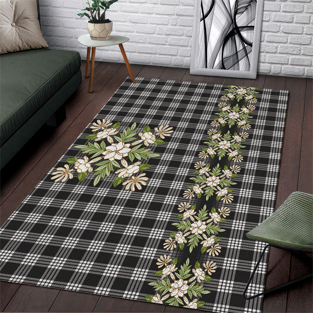 Pauli Hawai'i Palaka Squares Maile Leaf Area Rug Flowers Hawaiian Quilt Patterns