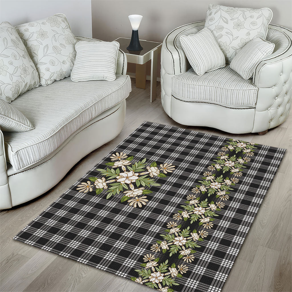 Pauli Hawai'i Palaka Squares Maile Leaf Area Rug Flowers Hawaiian Quilt Patterns