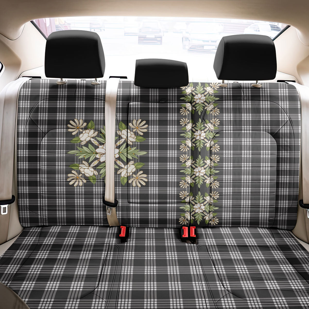 Pauli Hawai'i Palaka Squares Maile Leaf Back Car Seat Cover Flowers Hawaiian Quilt Patterns