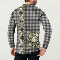 Pauli Hawai'i Palaka Squares Maile Leaf Button Sweatshirt Flowers Hawaiian Quilt Patterns