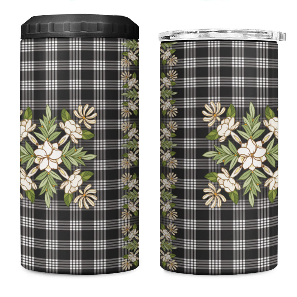Pauli Hawai'i Palaka Squares Maile Leaf 4 in 1 Can Cooler Tumbler Flowers Hawaiian Quilt Patterns