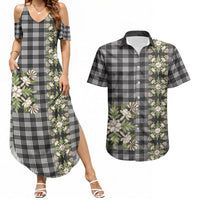 Pauli Hawai'i Palaka Squares Maile Leaf Couples Matching Summer Maxi Dress and Hawaiian Shirt Flowers Hawaiian Quilt Patterns