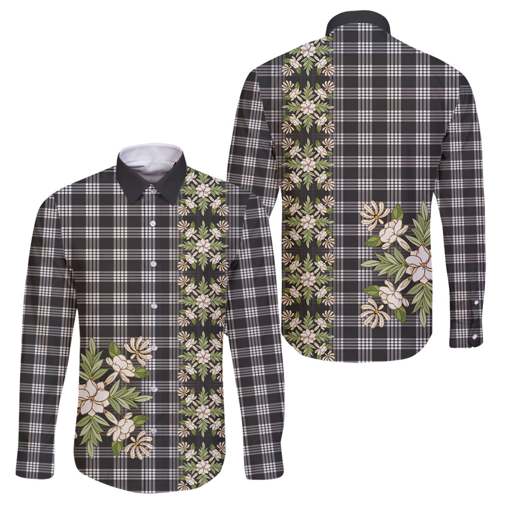 Pauli Hawai'i Palaka Squares Maile Leaf Family Matching Long Sleeve Bodycon Dress and Hawaiian Shirt Flowers Hawaiian Quilt Patterns