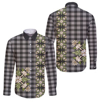 Pauli Hawai'i Palaka Squares Maile Leaf Family Matching Off The Shoulder Long Sleeve Dress and Hawaiian Shirt Flowers Hawaiian Quilt Patterns