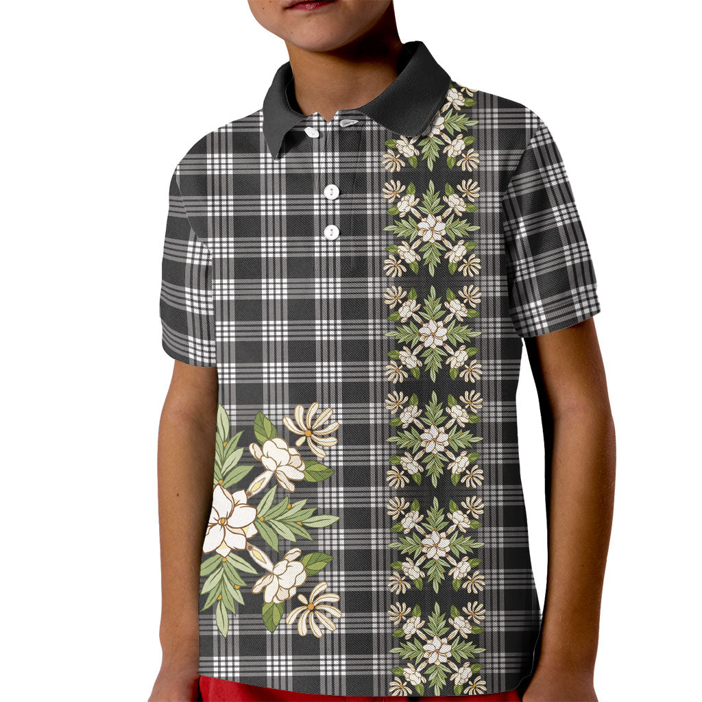 Pauli Hawai'i Palaka Squares Maile Leaf Kid Polo Shirt Flowers Hawaiian Quilt Patterns