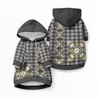 Pauli Hawai'i Palaka Squares Maile Leaf Pet Hoodie Flowers Hawaiian Quilt Patterns LT9 Pullover Soft Black - Polynesian Pride