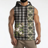 Pauli Hawai'i Palaka Squares Maile Leaf Sleeveless Hoodie Flowers Hawaiian Quilt Patterns