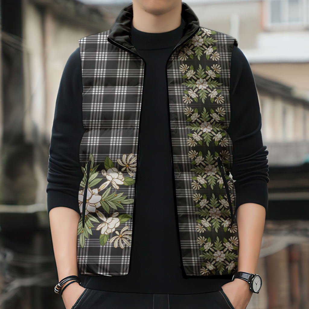 Pauli Hawai'i Palaka Squares Maile Leaf Sleeveless Puffer Jacket Flowers Hawaiian Quilt Patterns