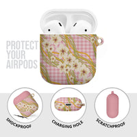 Akala Hamele Palaka Plumeria AirPods Case Puakenikeni and Maile Lei