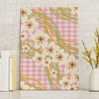 Akala Hamele Palaka Plumeria Canvas Wall Art Puakenikeni and Maile Lei