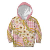 Akala Hamele Palaka Plumeria Kid Hoodie Puakenikeni and Maile Lei