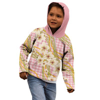 Akala Hamele Palaka Plumeria Kid Hoodie Puakenikeni and Maile Lei