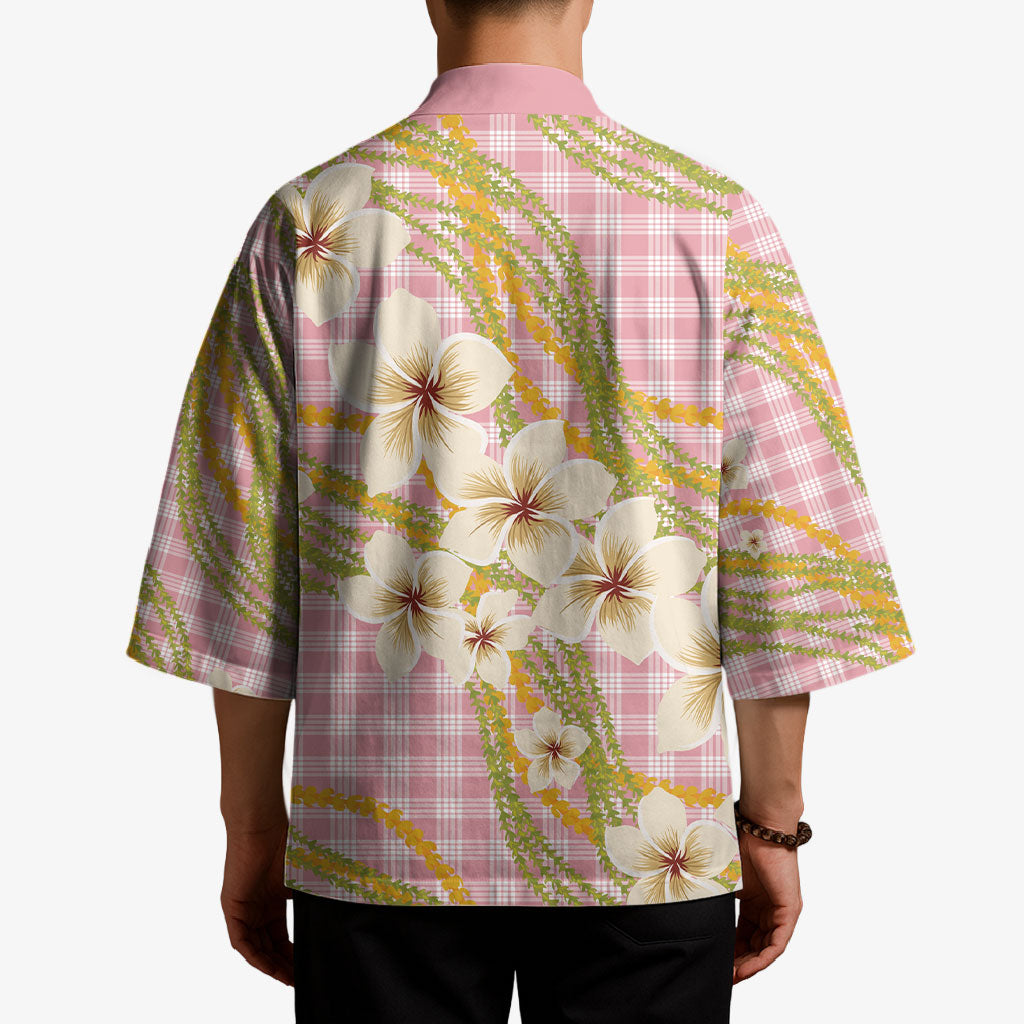 Akala Hamele Palaka Plumeria Kimono Puakenikeni and Maile Lei