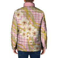 Akala Hamele Palaka Plumeria Padded Jacket Puakenikeni and Maile Lei