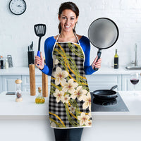 Ele'ele Hawai'i Palaka Plumeria Apron Puakenikeni and Maile Lei