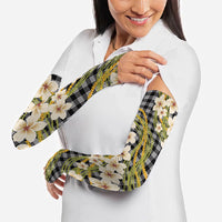 Ele'ele Hawai'i Palaka Plumeria Arm Sleeves Puakenikeni and Maile Lei