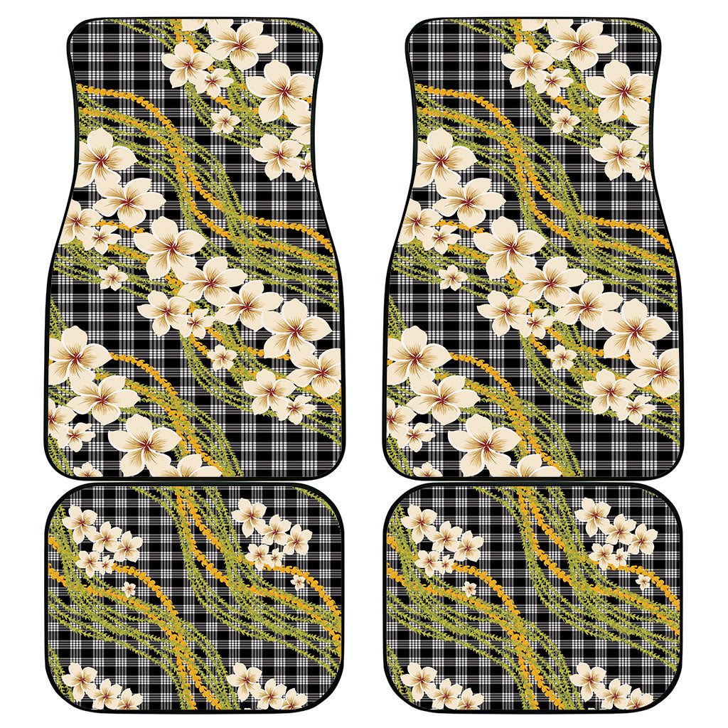 Ele'ele Hawai'i Palaka Plumeria Car Mats Puakenikeni and Maile Lei