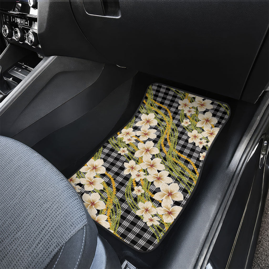 Ele'ele Hawai'i Palaka Plumeria Car Mats Puakenikeni and Maile Lei