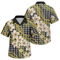 Ele'ele Hawai'i Palaka Plumeria Family Matching Puletasi and Hawaiian Shirt Puakenikeni and Maile Lei