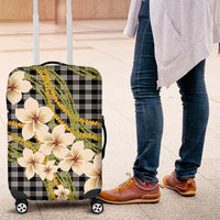 Ele'ele Hawai'i Palaka Plumeria Luggage Cover Puakenikeni and Maile Lei