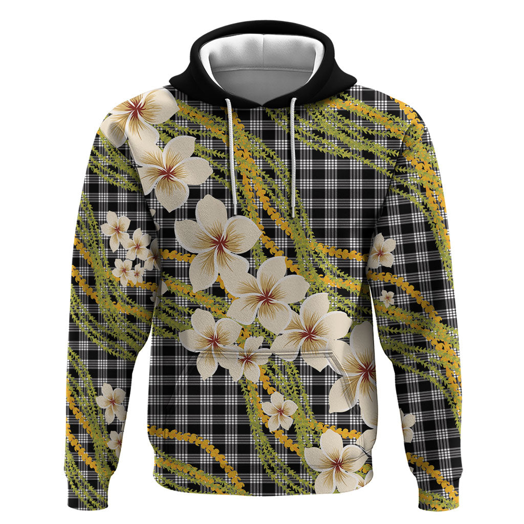 Ele'ele Hawai'i Palaka Plumeria Zip Hoodie Puakenikeni and Maile Lei