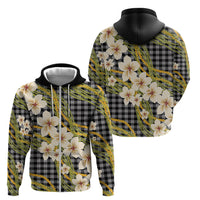 Ele'ele Hawai'i Palaka Plumeria Zip Hoodie Puakenikeni and Maile Lei