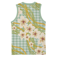 Liko Kukui Hawai'i Palaka Plumeria Basketball Jersey Puakenikeni and Maile Lei
