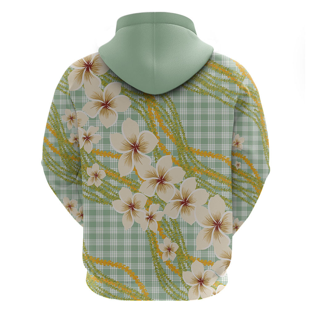 Liko Kukui Hawai'i Palaka Plumeria Hoodie Puakenikeni and Maile Lei