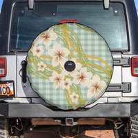 Liko Kukui Hawai'i Palaka Plumeria Spare Tire Cover Puakenikeni and Maile Lei